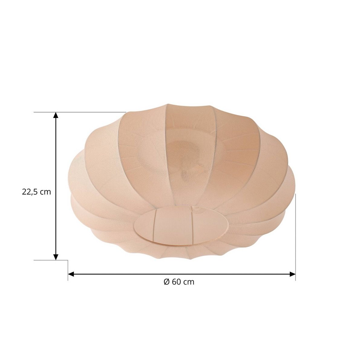 Ceiling Light Beige Fabric