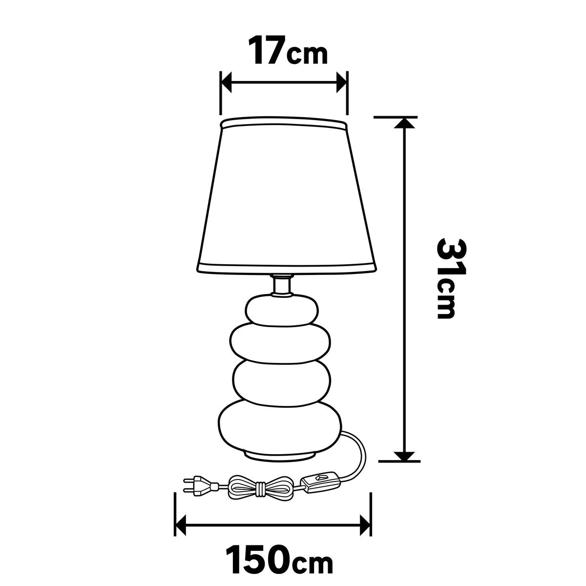 Ceramic Table Lamp Brown