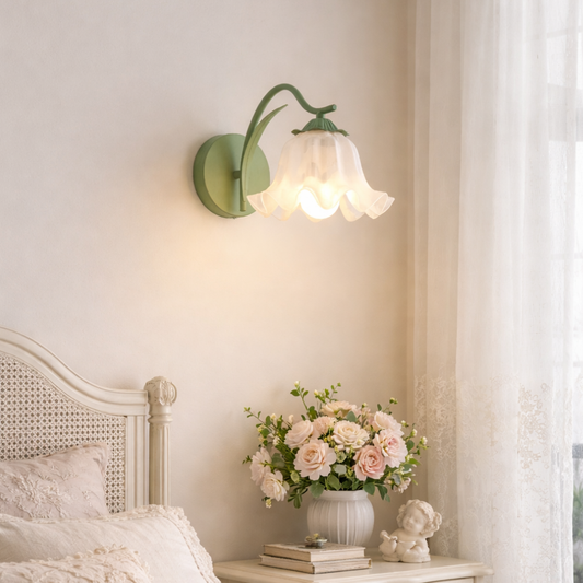 French Floral Wall Sconce Light