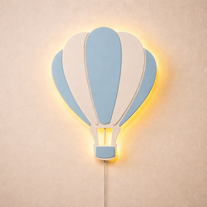 Wooden Hot Air Balloon Night Light Set of 3