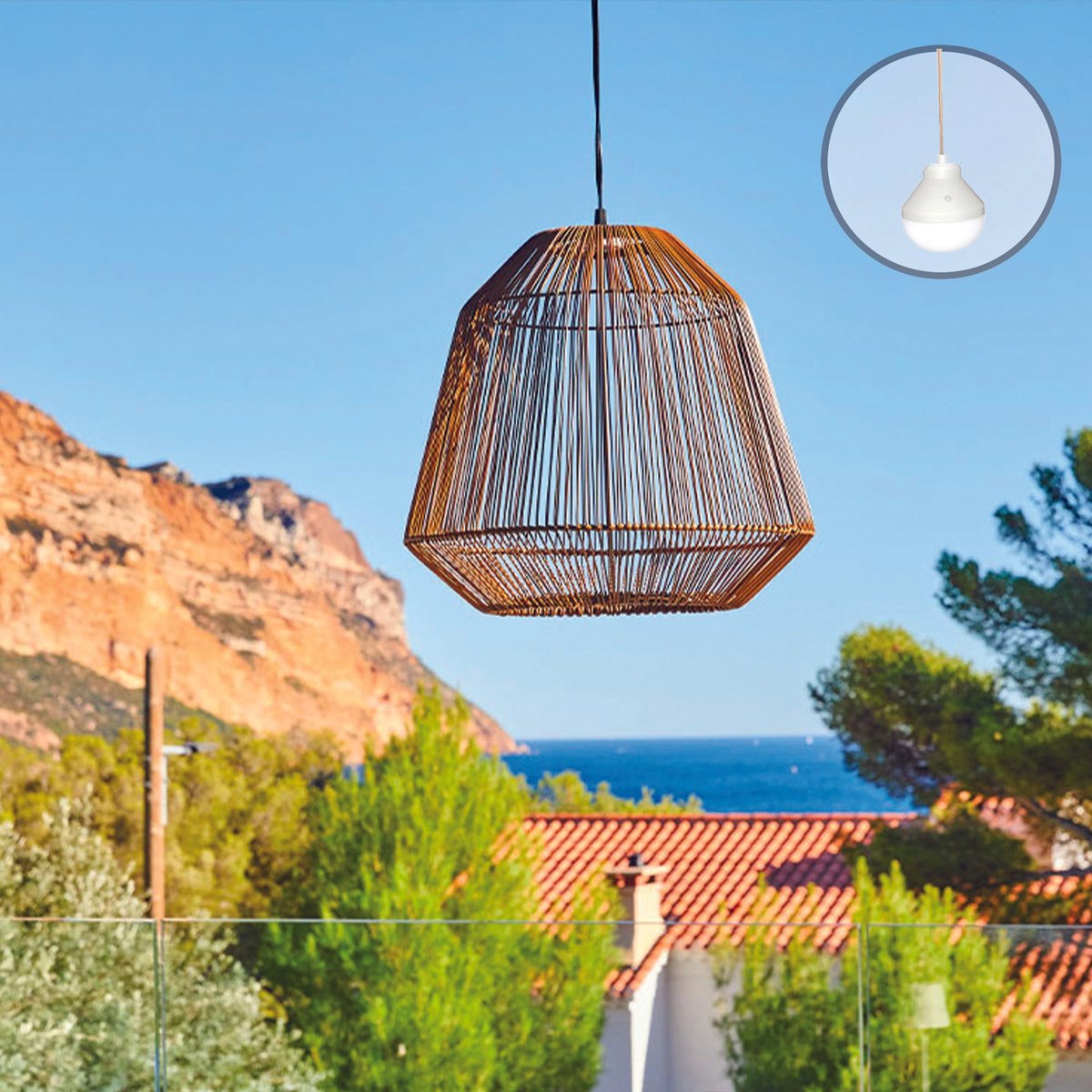 Pendant Light Handwoven Rattan