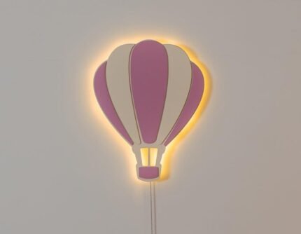 Pastel Pink & White Nursery Lamp for Girls