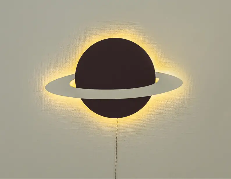 Wooden Astronaut Night Light Set D